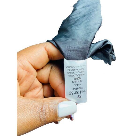 Ellos Womens Black Puffer Hooded Zip Up Long Jacket Quilted Plus Size 32 - Picture 6 of 10